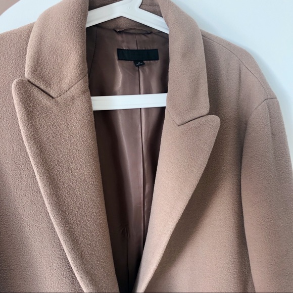 SOLD Uniqlo Women Wool Camel Coat / Blazer Size M - Picture 6 of 8